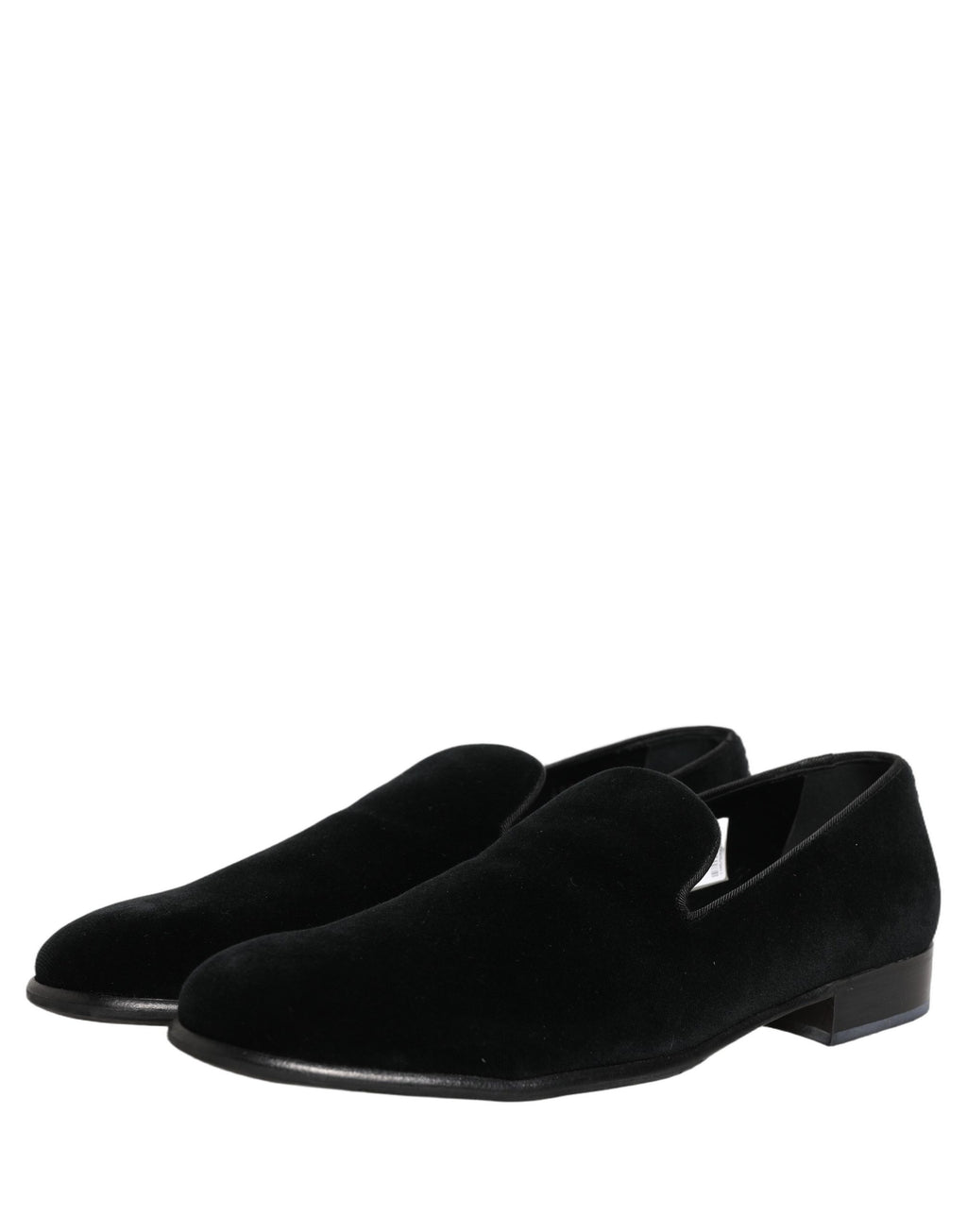 Dolce & Gabbana Black Velvet Loafers Formal Men Dress Shoes