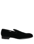 Dolce & Gabbana Black Velvet Loafers Formal Men Dress Shoes