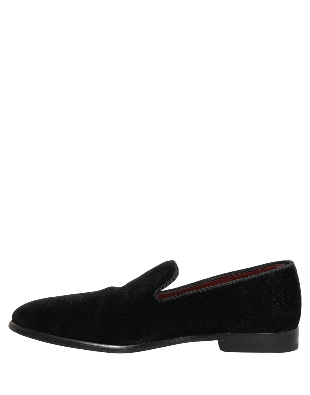 Dolce & Gabbana Black Velvet Cotton Loafers Formal Dress Shoes