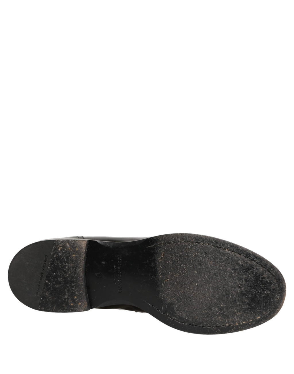 Dolce & Gabbana Black Leather Formal Men Dress Loafers Shoes