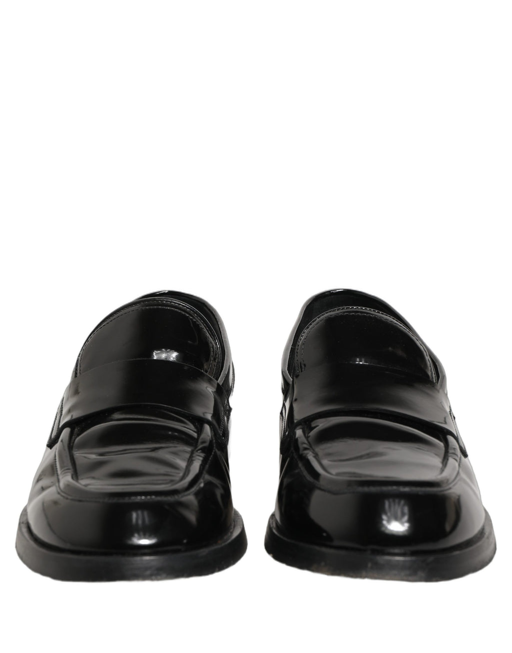 Dolce & Gabbana Black Leather Formal Men Dress Loafers Shoes