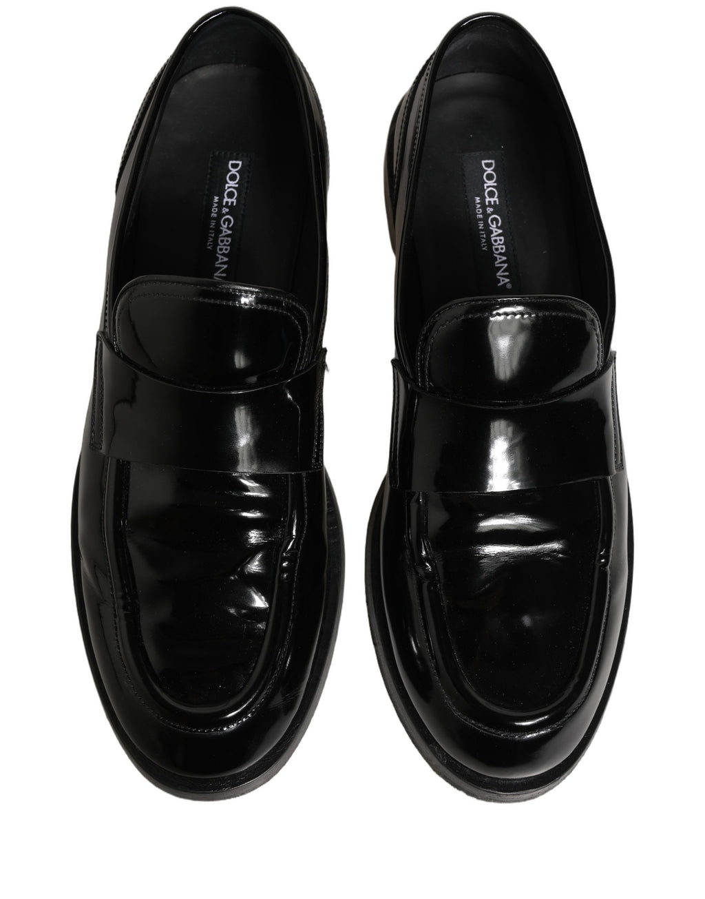 Dolce & Gabbana Black Leather Formal Men Dress Loafers Shoes