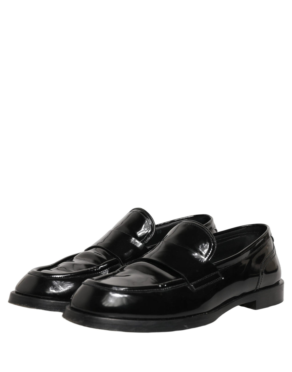 Dolce & Gabbana Black Leather Formal Men Dress Loafers Shoes