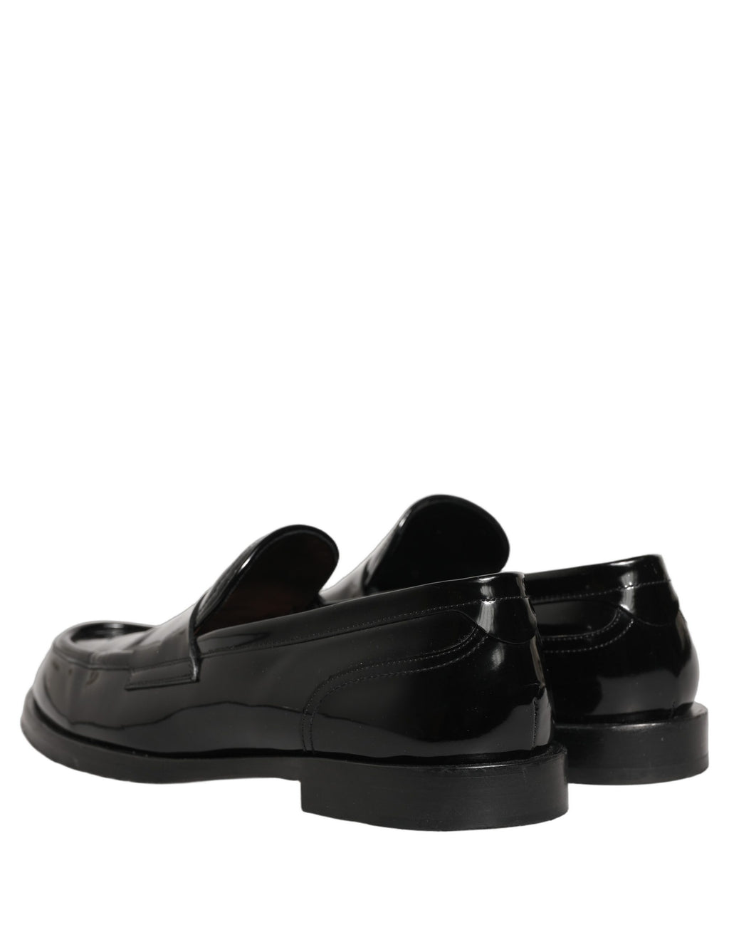 Dolce & Gabbana Black Leather Formal Men Dress Loafers Shoes