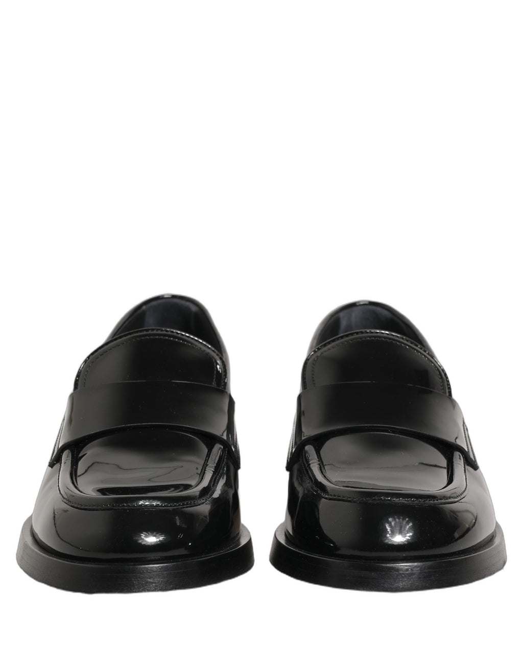 Dolce & Gabbana Black Leather Formal Men Dress Loafers Shoes