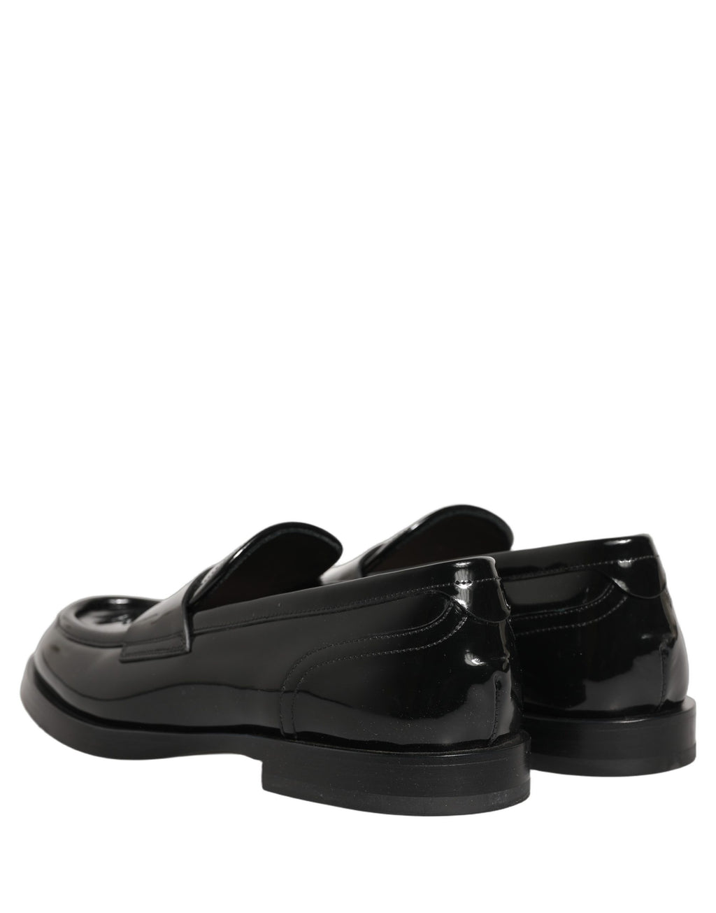 Dolce & Gabbana Black Leather Formal Men Dress Loafers Shoes