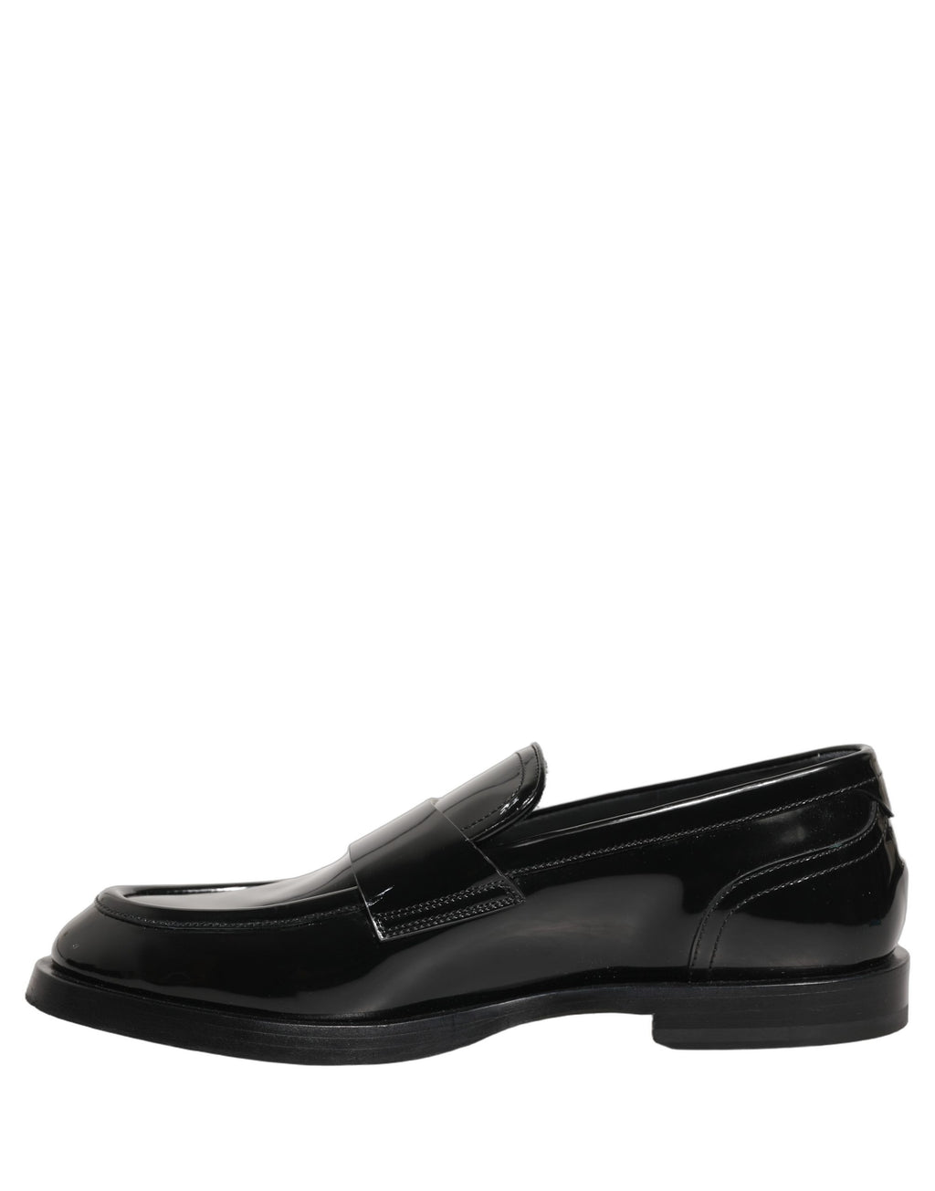 Dolce & Gabbana Black Leather Formal Men Dress Loafers Shoes