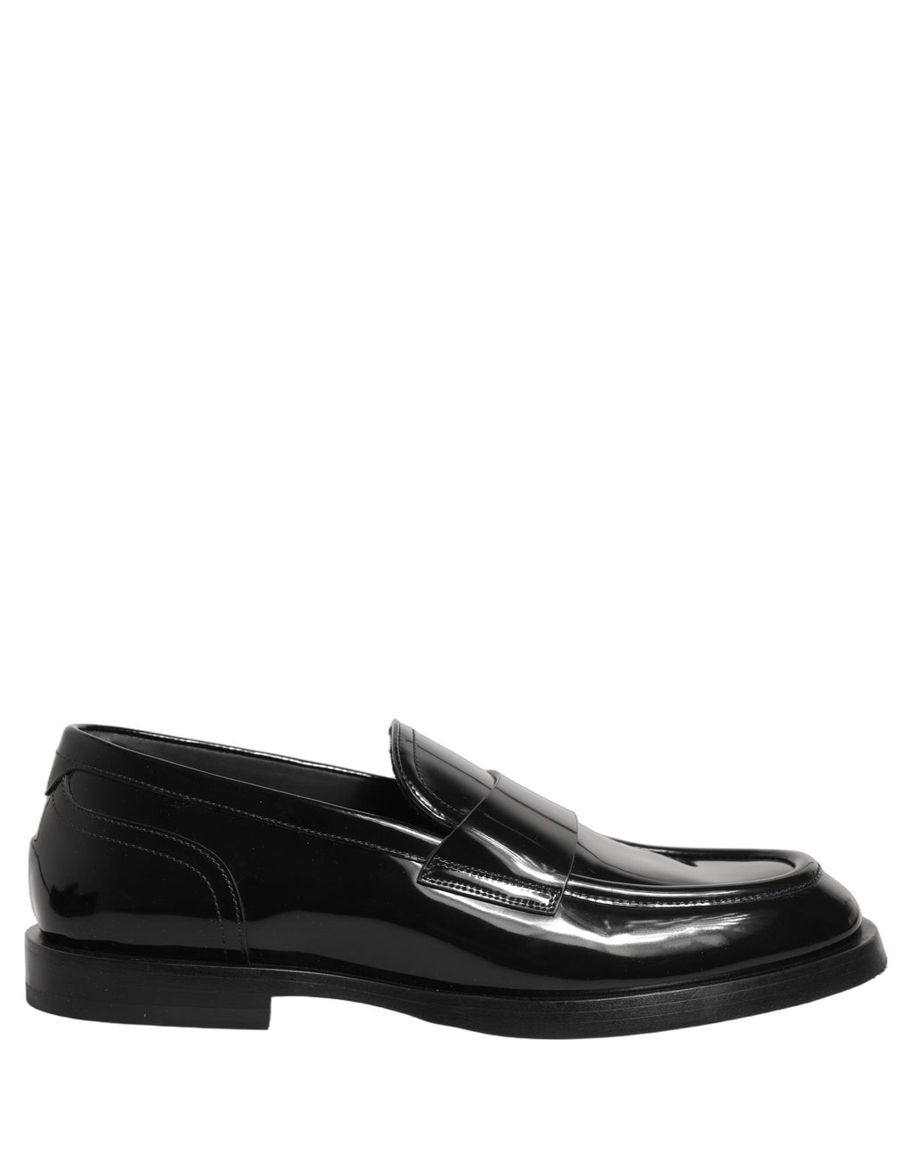 Dolce & Gabbana Black Leather Formal Men Dress Loafers Shoes