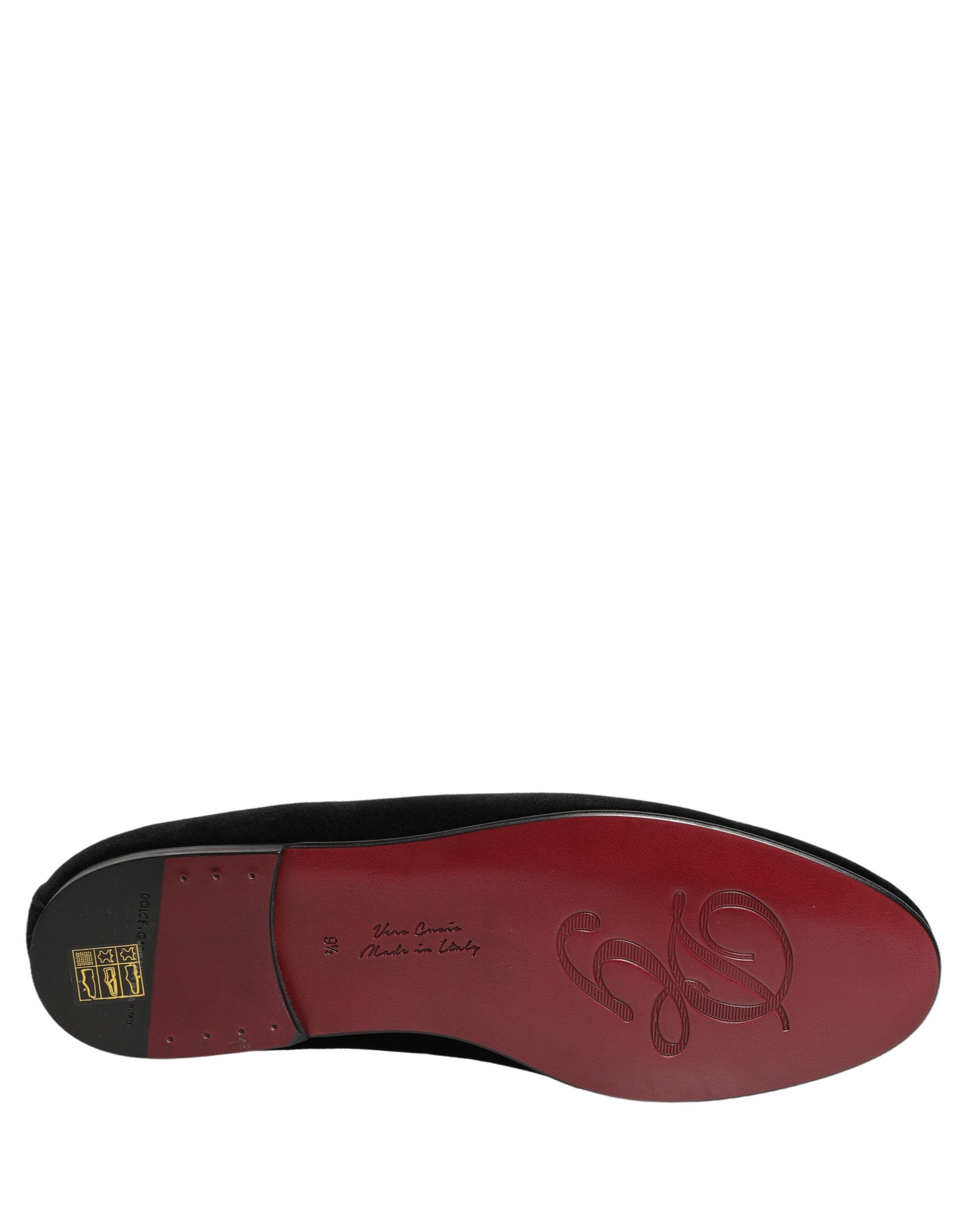 Dolce & Gabbana Black Crown Embellished Dress Loafers Shoes