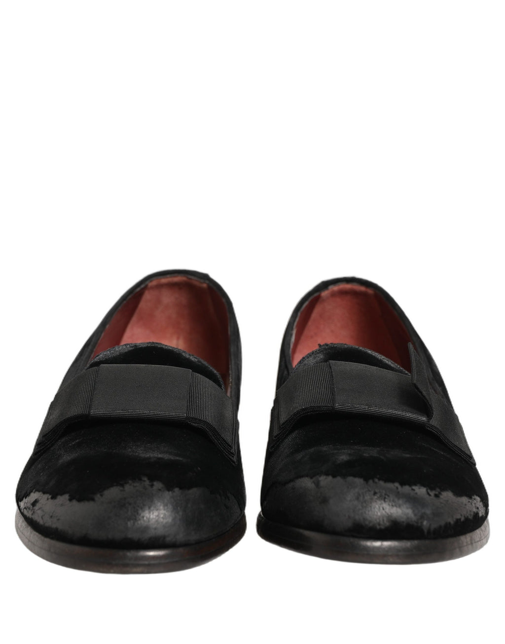 Dolce & Gabbana Black Velvet Loafers Formal Men Dress Shoes