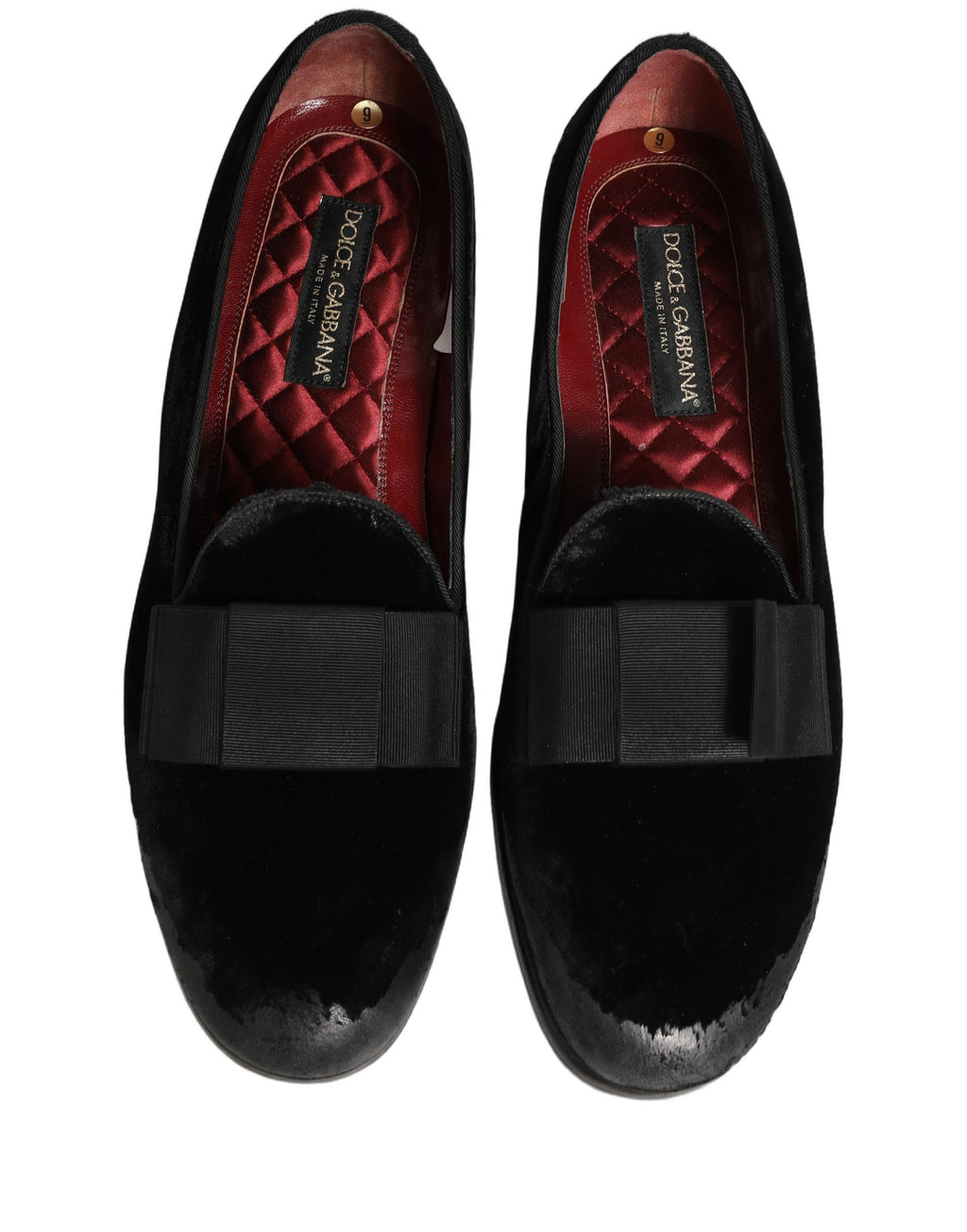 Dolce & Gabbana Black Velvet Loafers Formal Men Dress Shoes