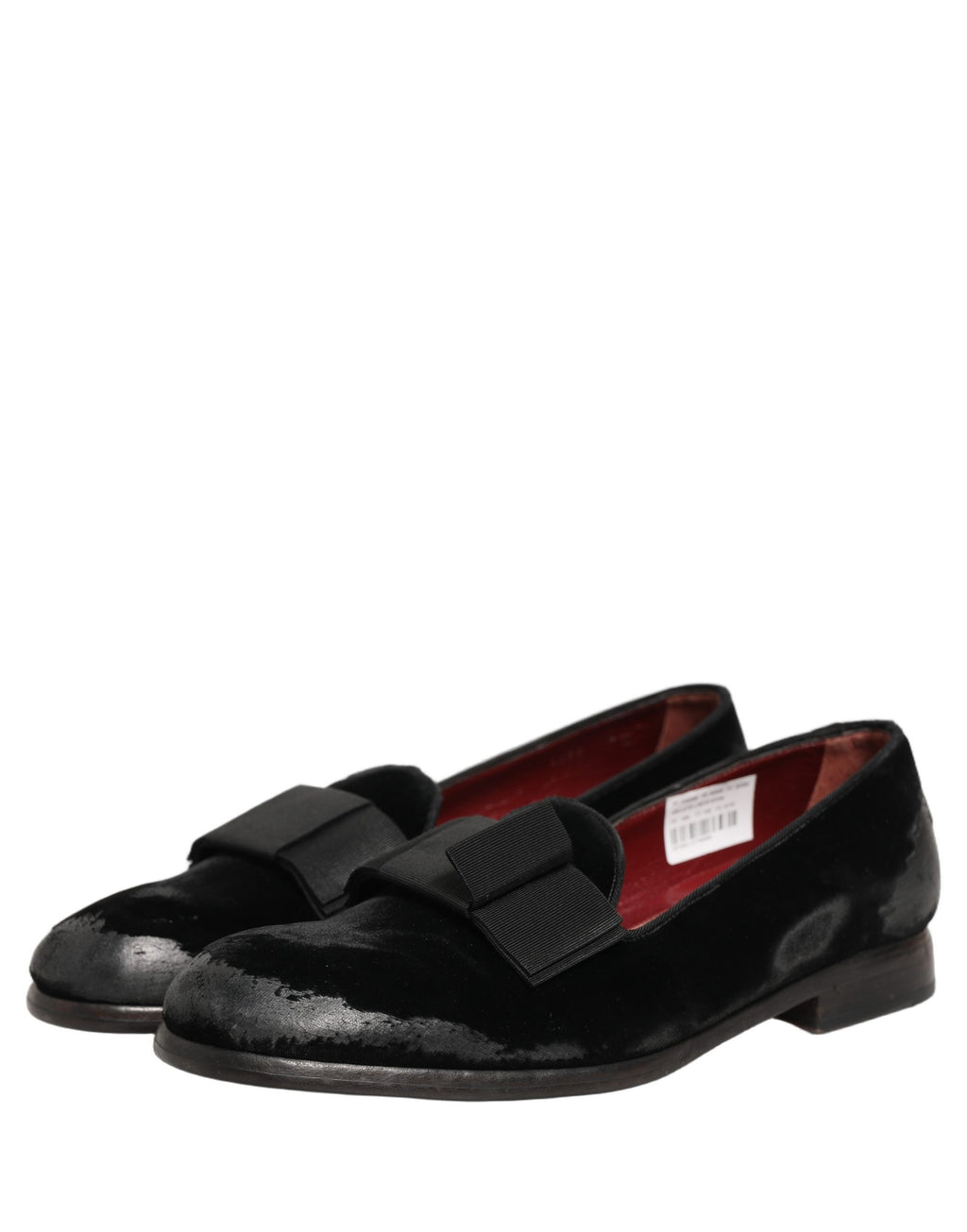 Dolce & Gabbana Black Velvet Loafers Formal Men Dress Shoes