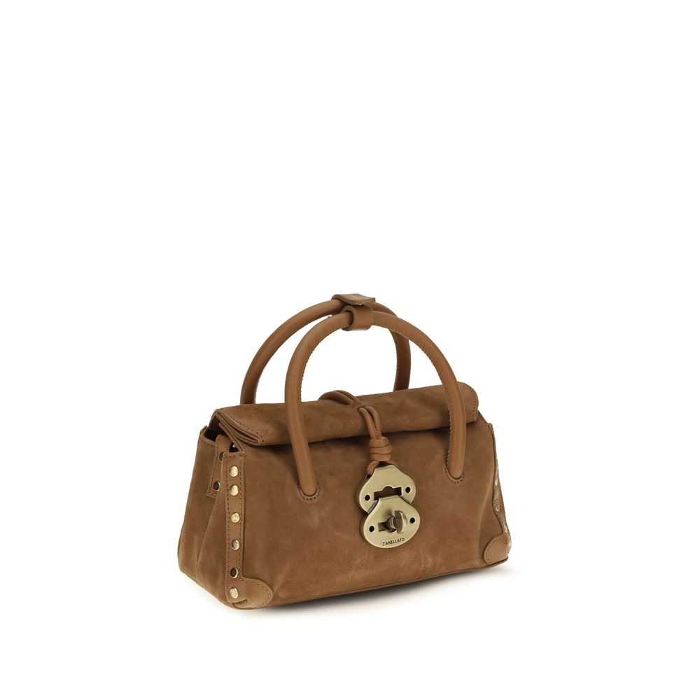 Zanellato Brown Calf Leather Bos Taurus Handbag