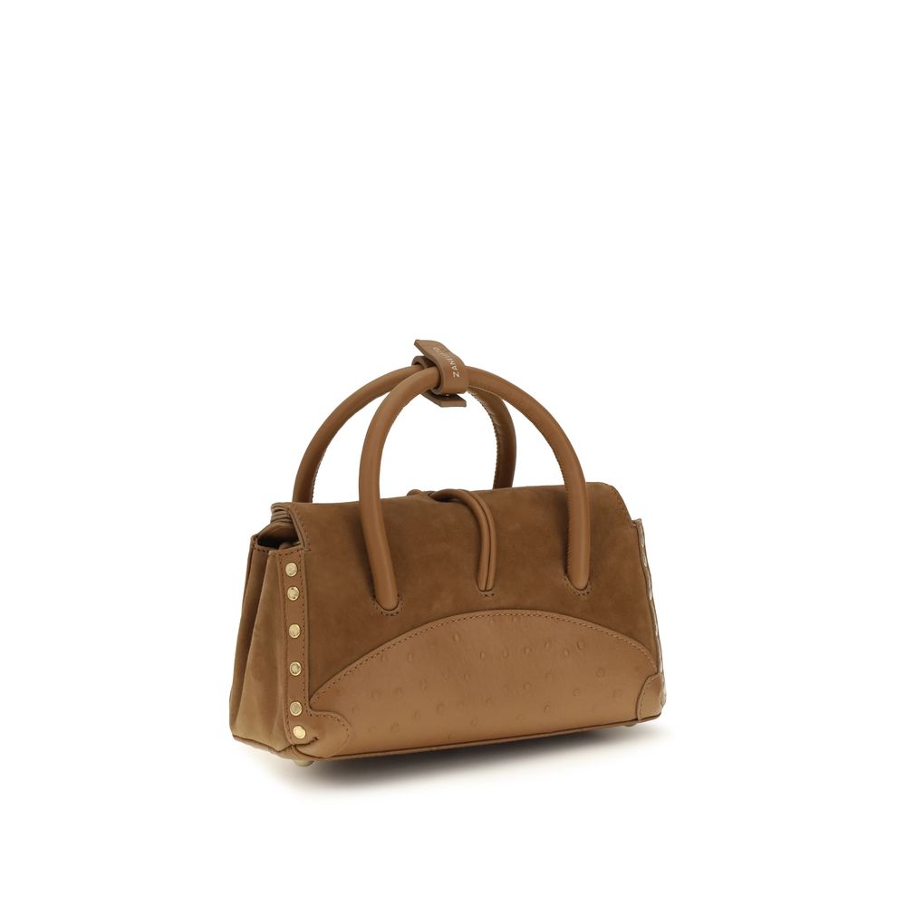 Zanellato Brown Calf Leather Bos Taurus Handbag