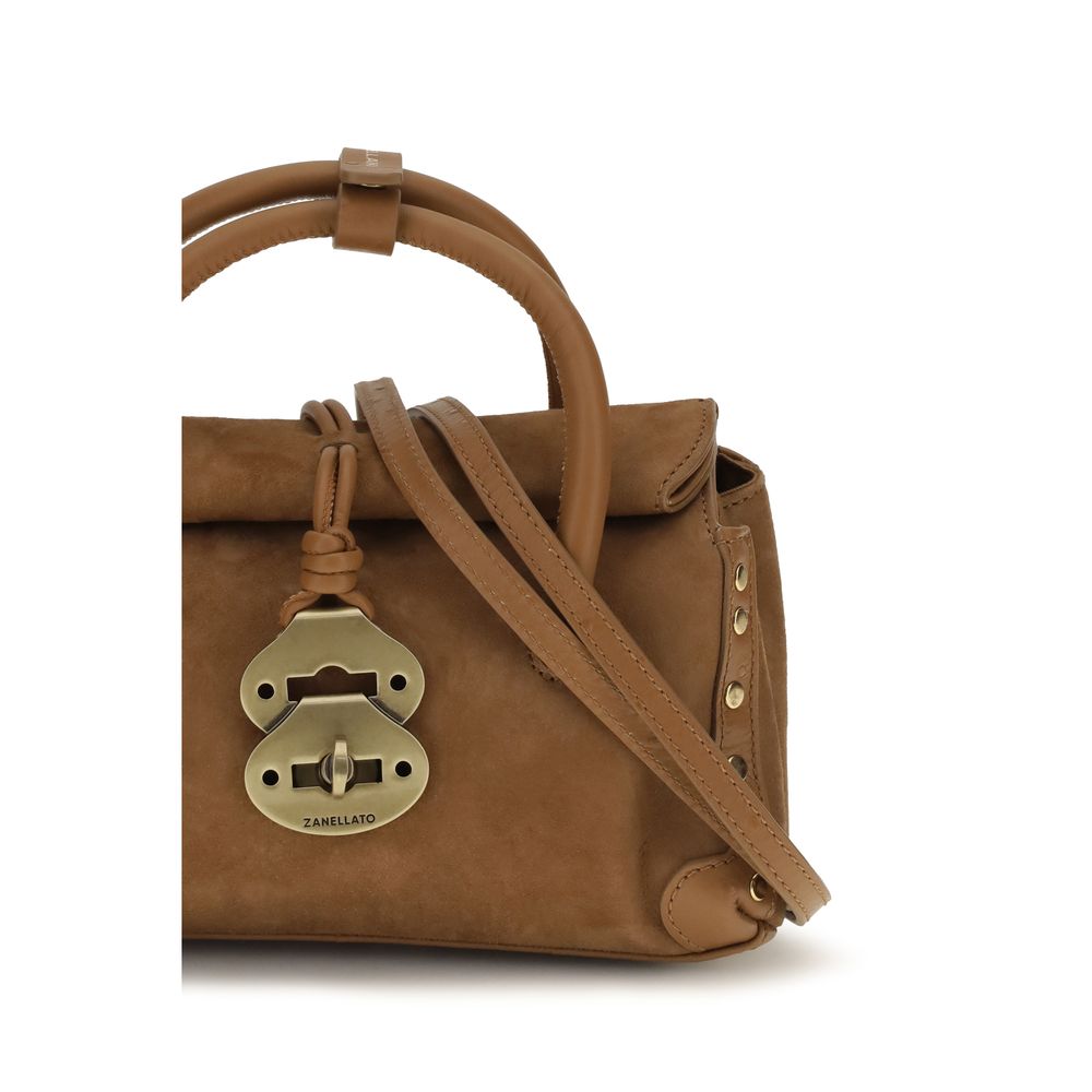Zanellato Brown Calf Leather Bos Taurus Handbag