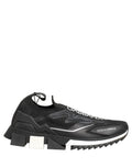 Dolce & Gabbana Black White Sorrento Slip-On Logo Sneakers Shoes