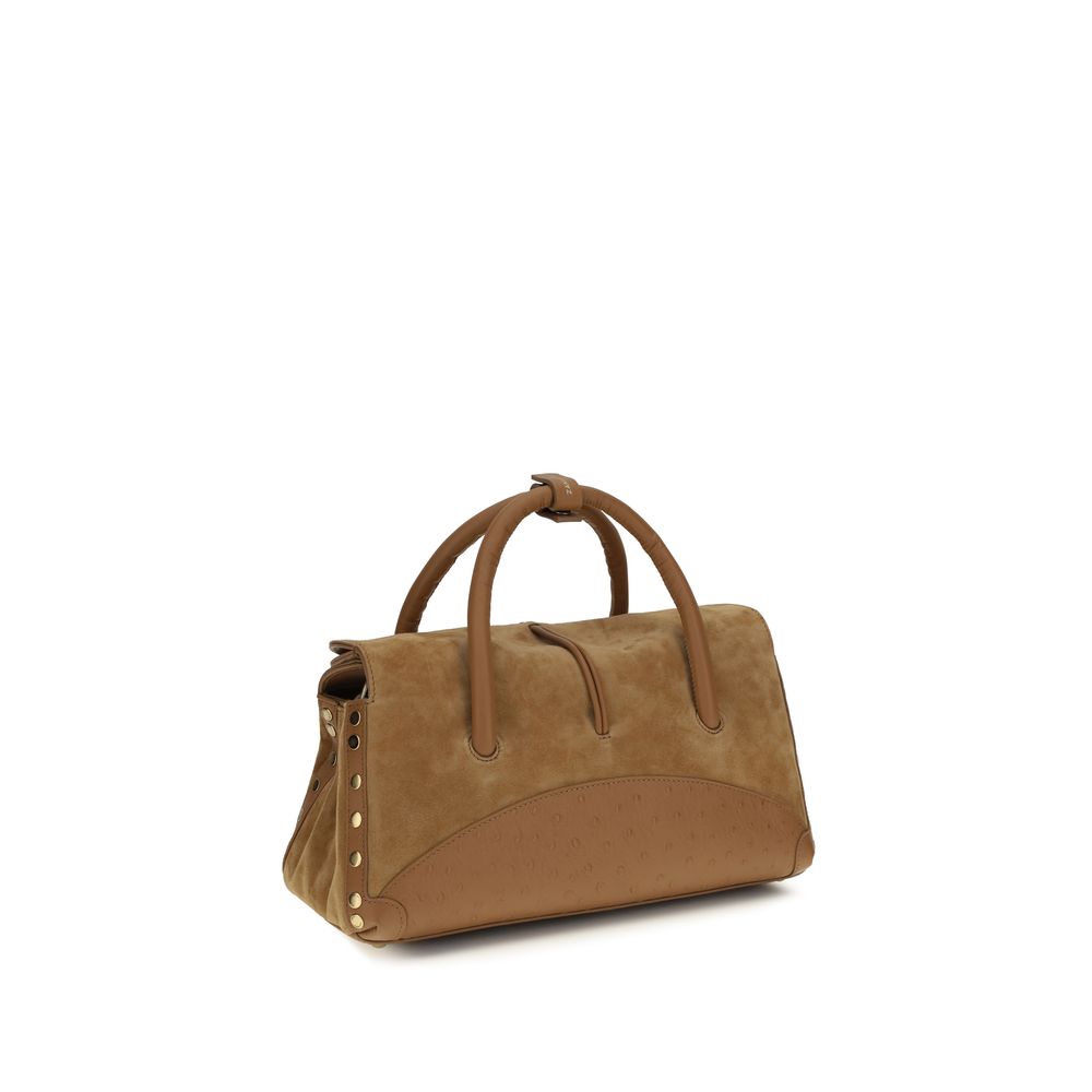 Zanellato Brown Calf Leather Bos Taurus Handbag