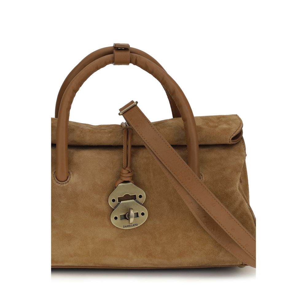 Zanellato Brown Calf Leather Bos Taurus Handbag