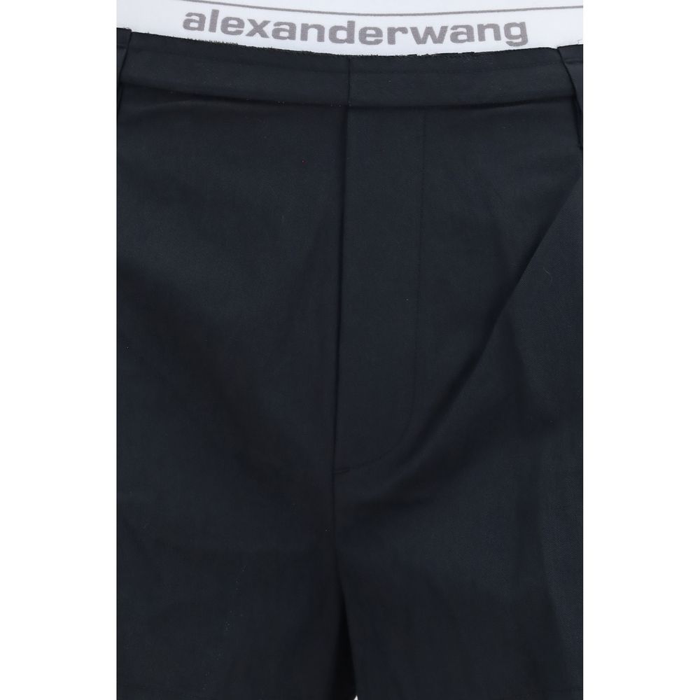 Alexander Wang Black Cotton Bermuda Shorts