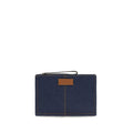 Fendi Blue Cotton Clutch Bag