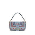 Fendi Blue Cotton Shoulder Bag