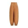 Fendi Brown Linen Casual Pants