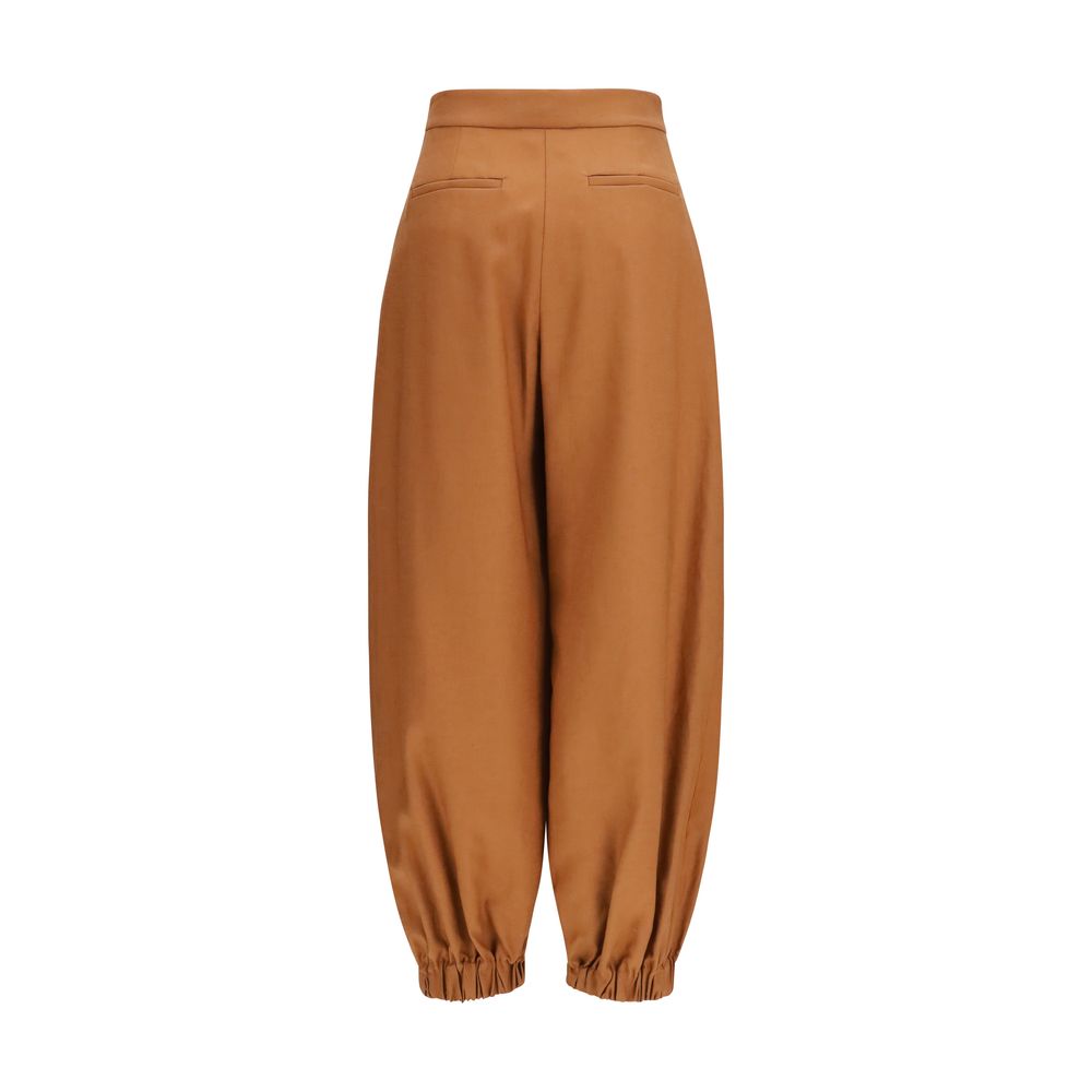 Fendi Brown Linen Casual Pants
