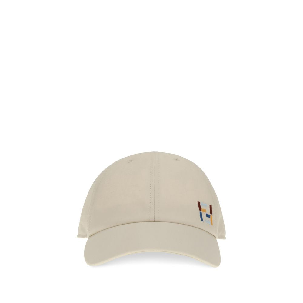 Fendi White Cotton Cap (Baseball Hat)