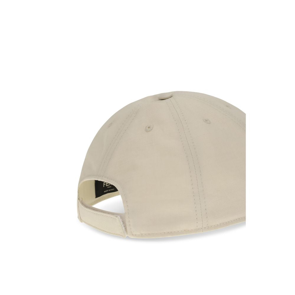 Fendi White Cotton Cap (Baseball Hat)