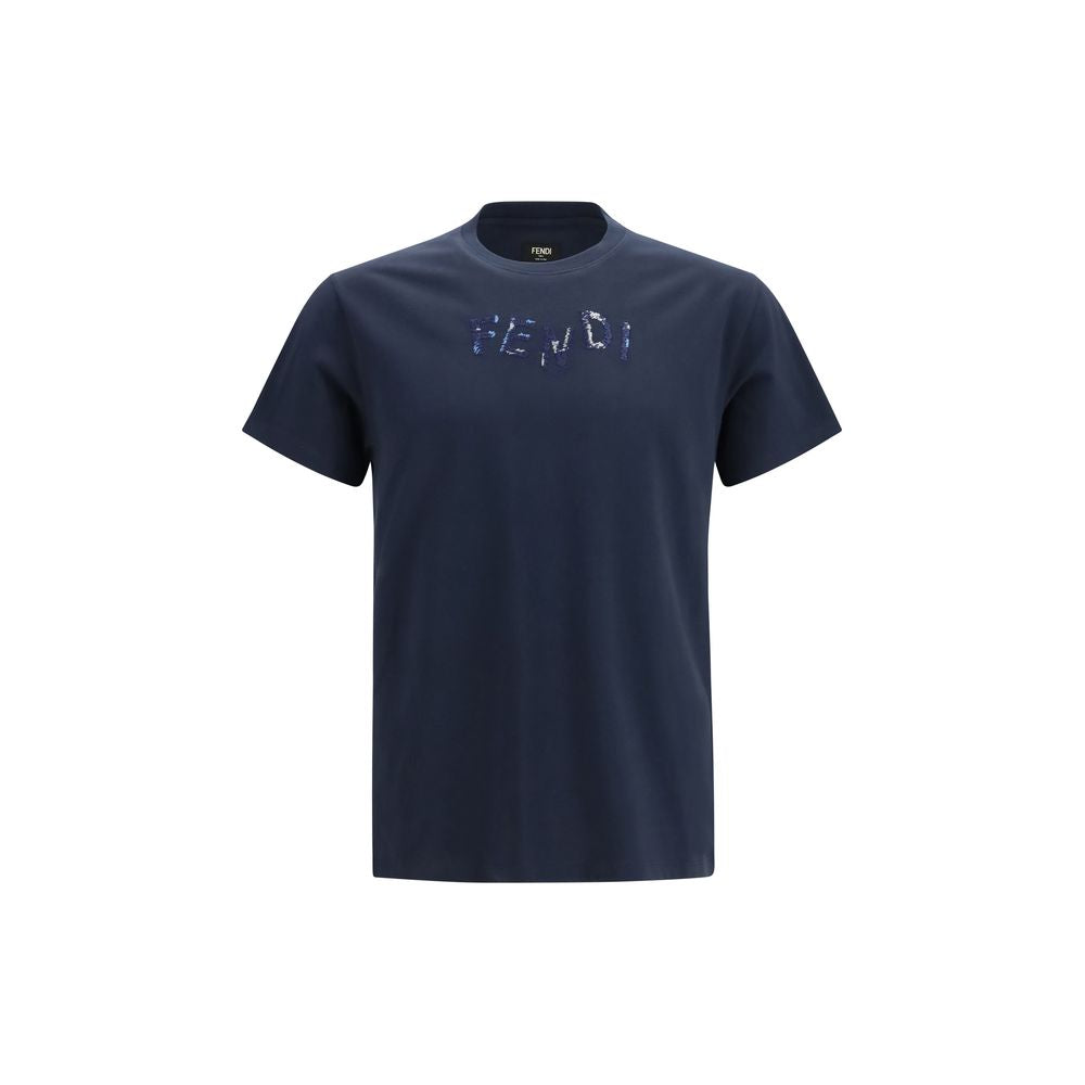Fendi Blue Cotton T-Shirt