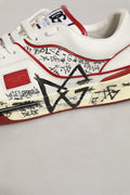 Dolce & Gabbana White Red New Roma Graffiti Sneakers Shoes