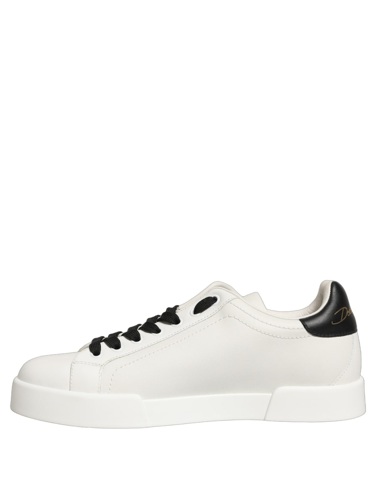 Dolce & Gabbana White Leather DG Logo Low Top Sneakers Shoes