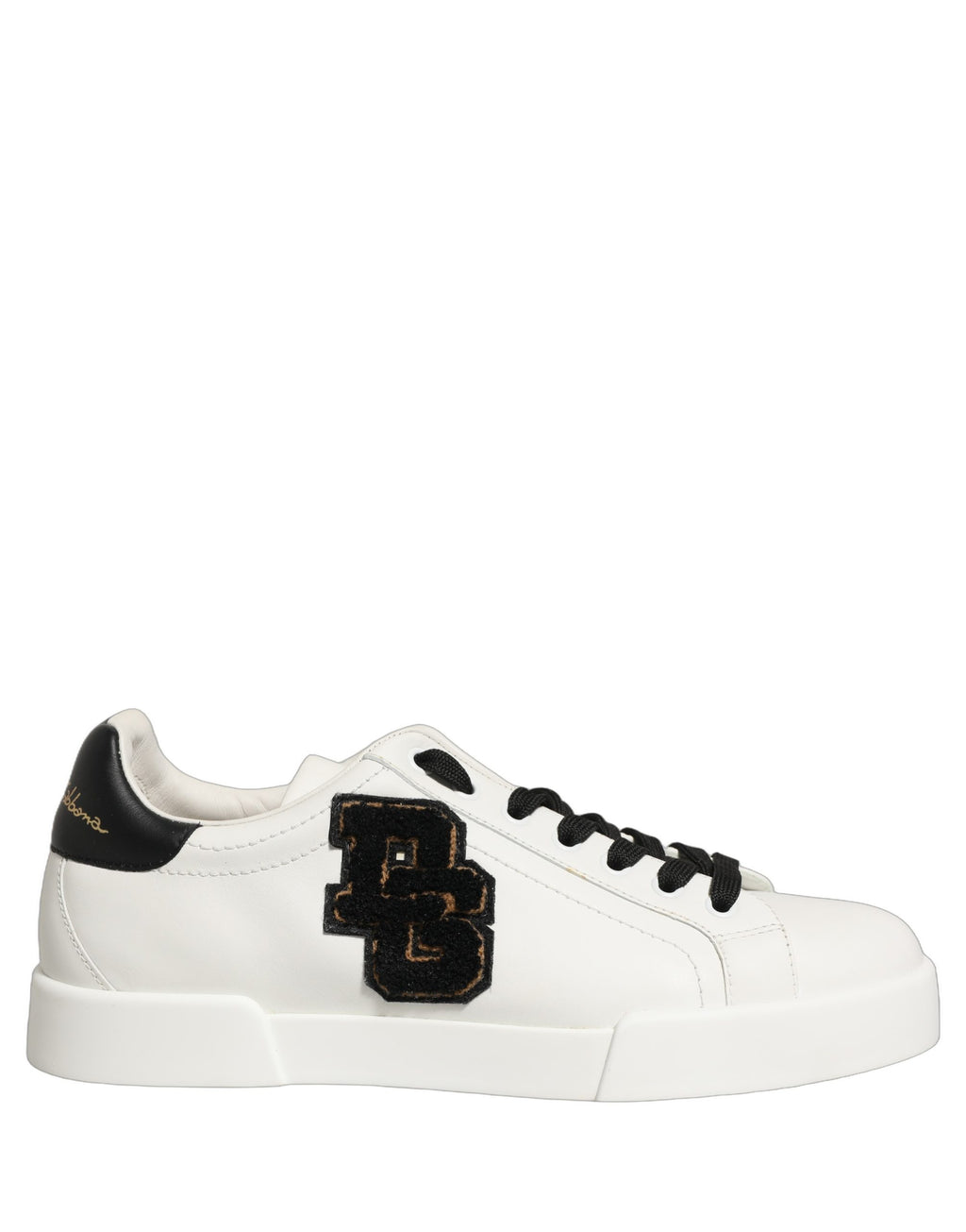 Dolce & Gabbana White Leather DG Logo Low Top Sneakers Shoes