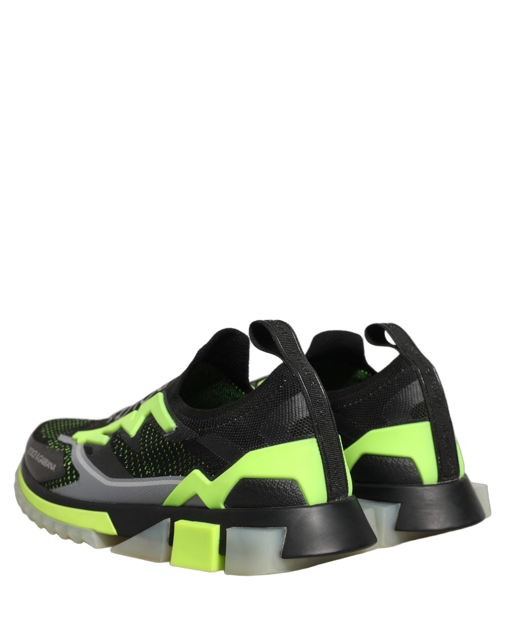 Dolce & Gabbana Black Green Sorrento Low Top Sneakers Shoes