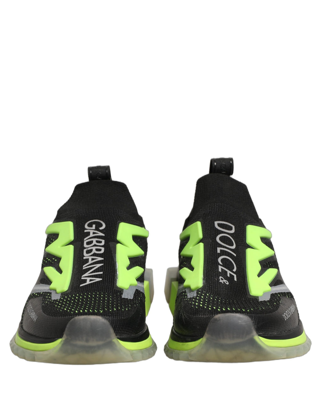 Dolce & Gabbana Black Green Sorrento Low Top Sneakers Shoes
