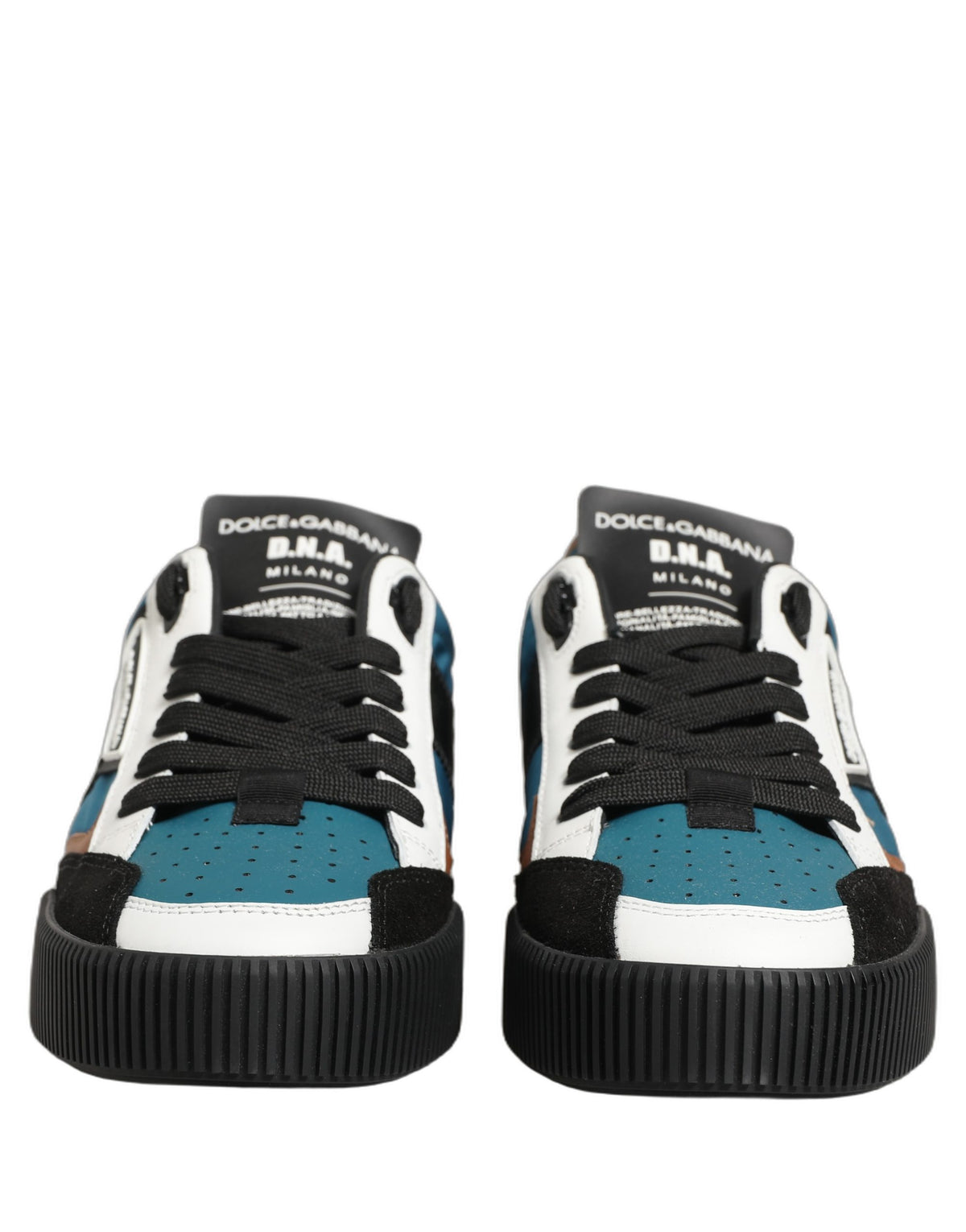 Dolce & Gabbana Multicolor Leather MIAMI Low Top Men Sneakers Shoes