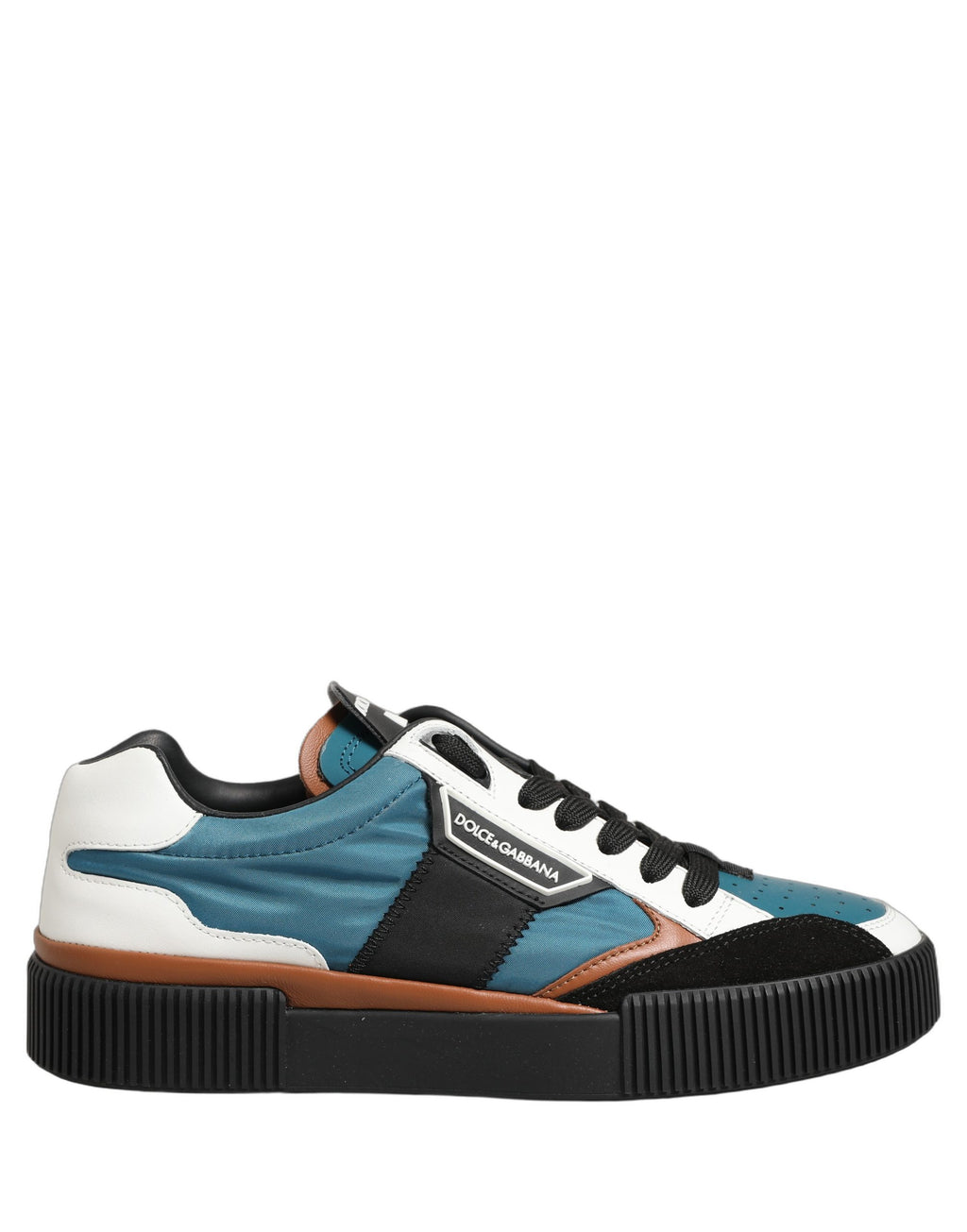 Dolce & Gabbana Multicolor Leather MIAMI Low Top Men Sneakers Shoes