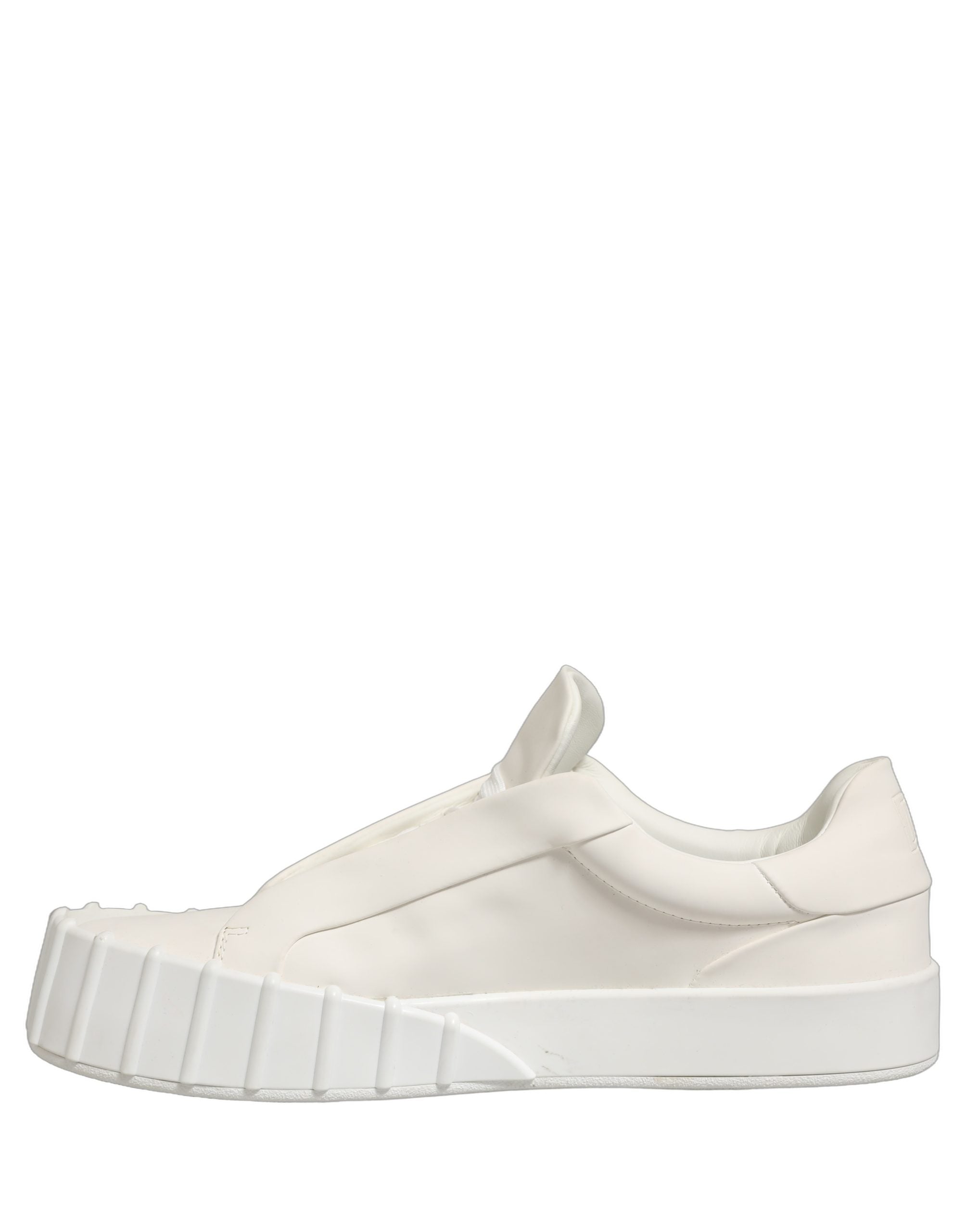Dolce & Gabbana White Leather Low Top Lace Up Sneakers Shoes