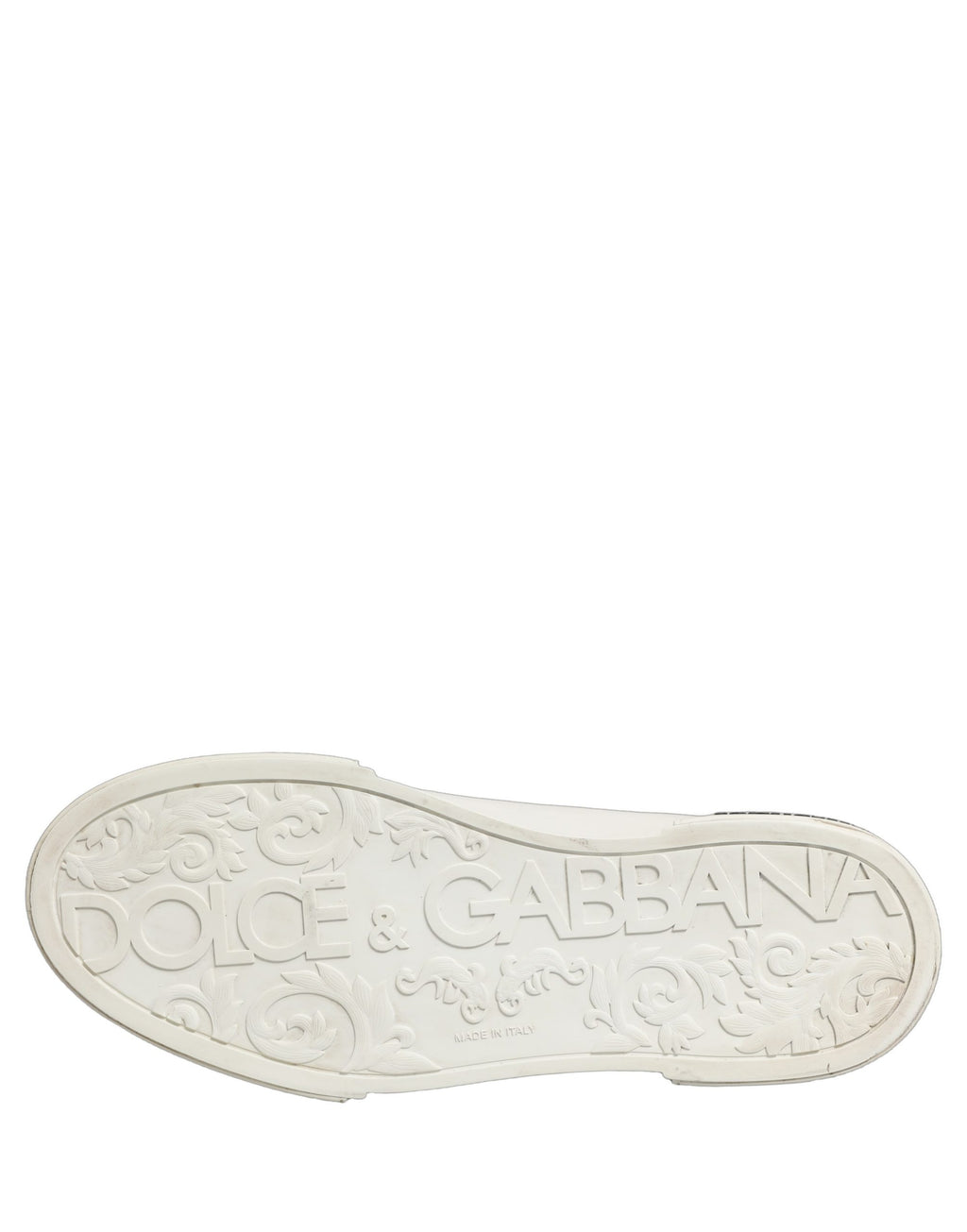 Dolce & Gabbana White Leather Logo Low Top Men Sneakers Shoes
