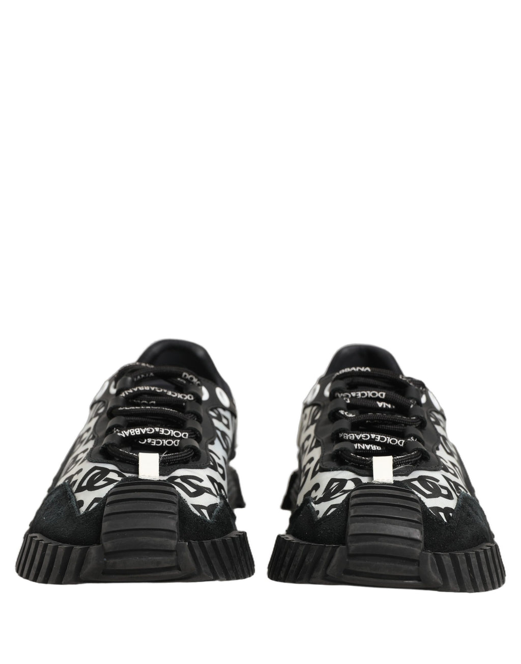 Dolce & Gabbana Black Logo Lace Up Low Top NS1 Men Sneakers Shoes