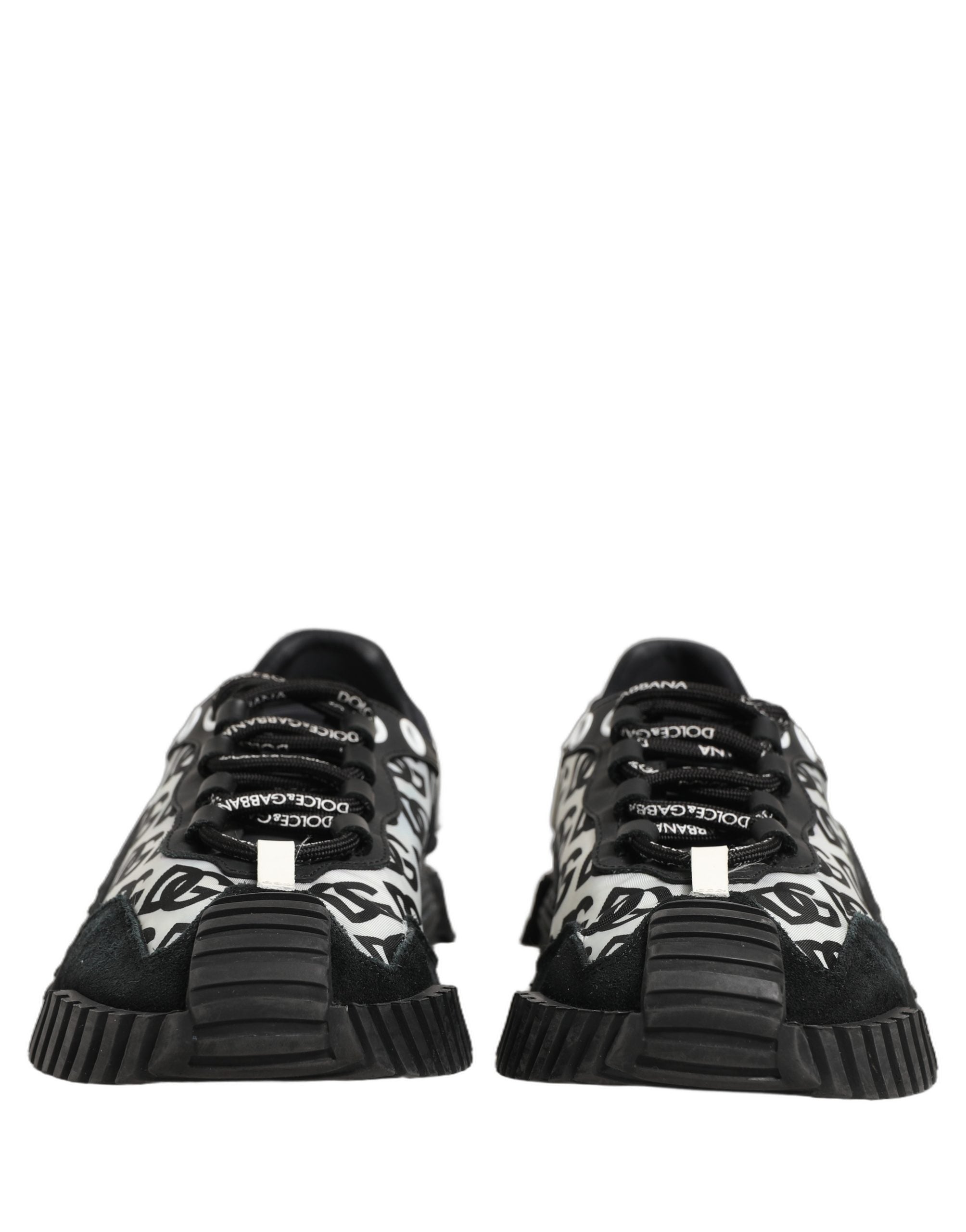 Dolce & Gabbana Black Logo Lace Up Low Top NS1 Men Sneakers Shoes