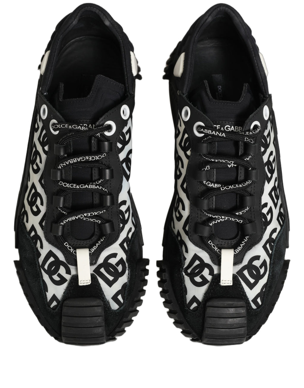 Dolce & Gabbana Black Logo Lace Up Low Top NS1 Men Sneakers Shoes
