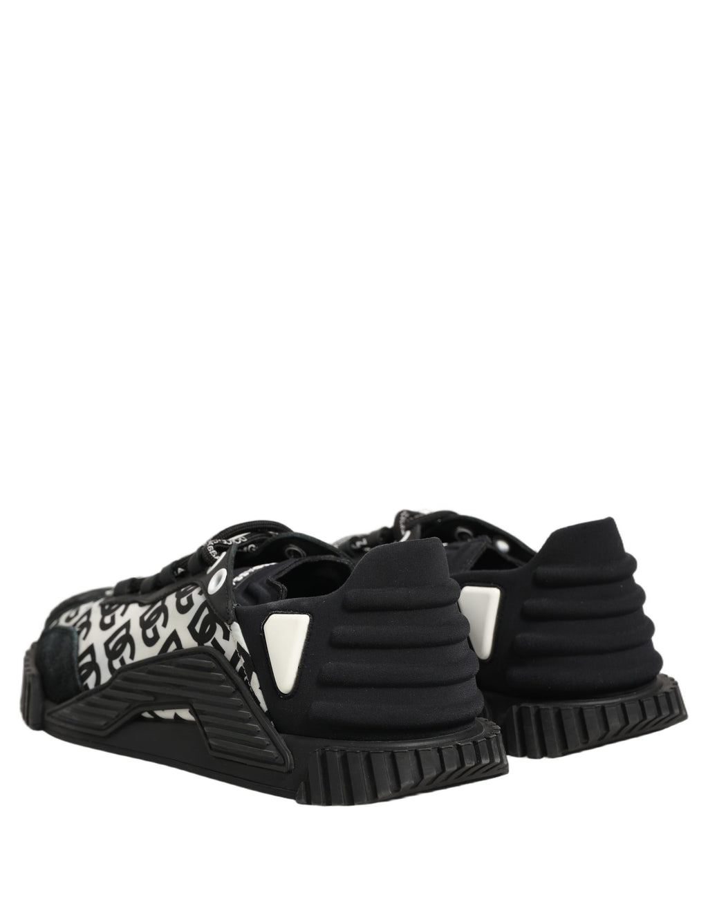 Dolce & Gabbana Black Logo Lace Up Low Top NS1 Men Sneakers Shoes