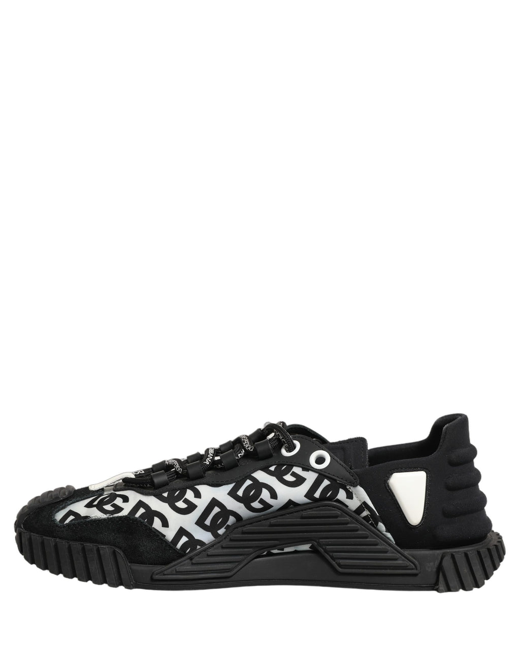 Dolce & Gabbana Black Logo Lace Up Low Top NS1 Men Sneakers Shoes