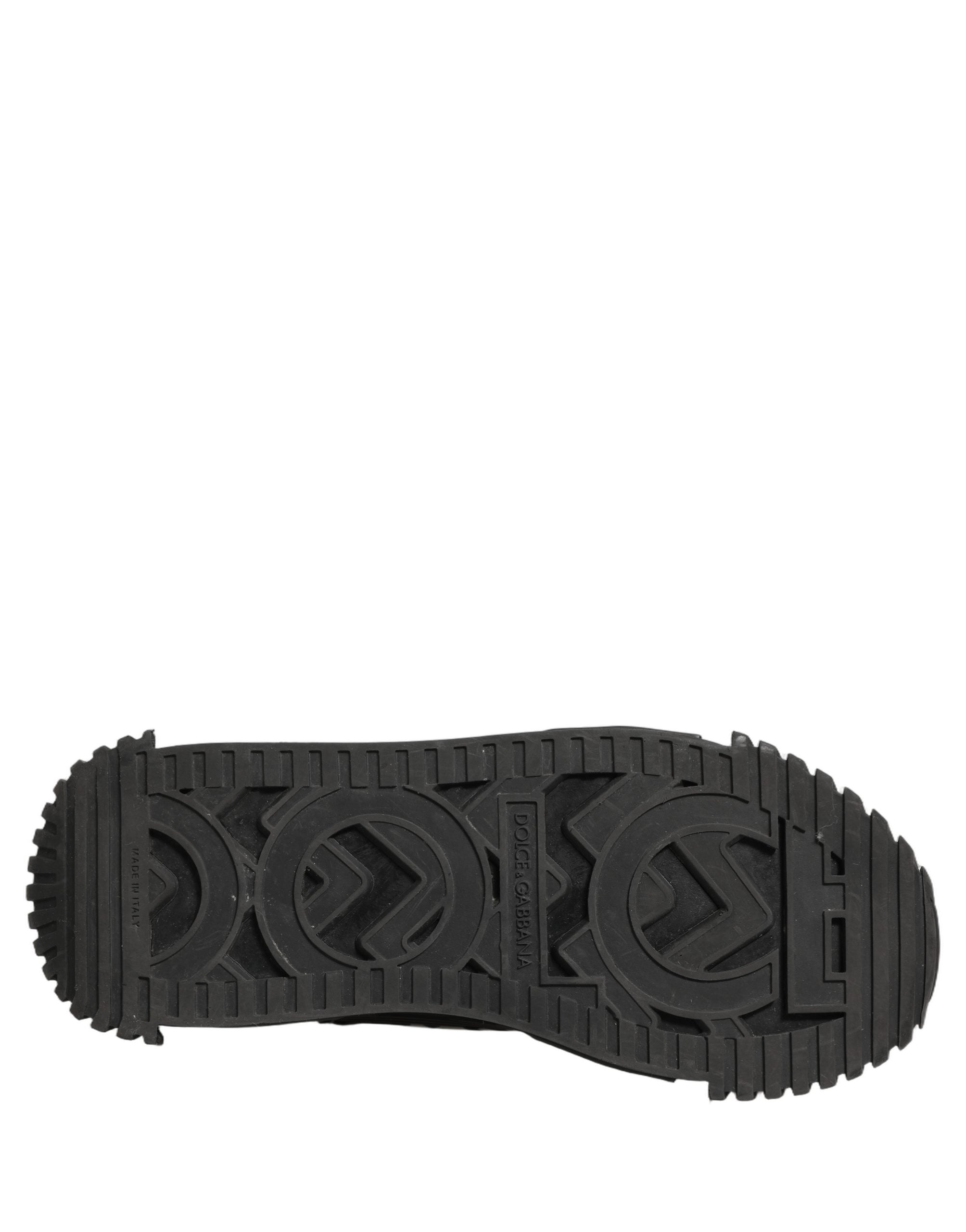 Dolce & Gabbana Black Logo Lace Up Low Top NS1 Men Sneakers Shoes