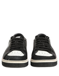 Dolce & Gabbana Black Leather Crown Milano Men Sneakers Shoes