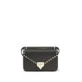 Valentino Garavani Black Calf Leather Bos Taurus Shoulder Bag