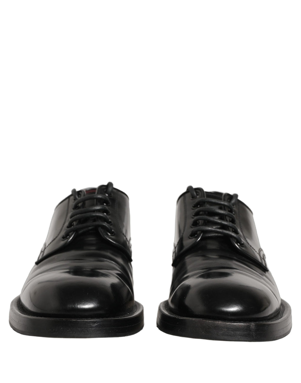 Dolce & Gabbana Black Leather Lace Up Derby Dress Men Shoes