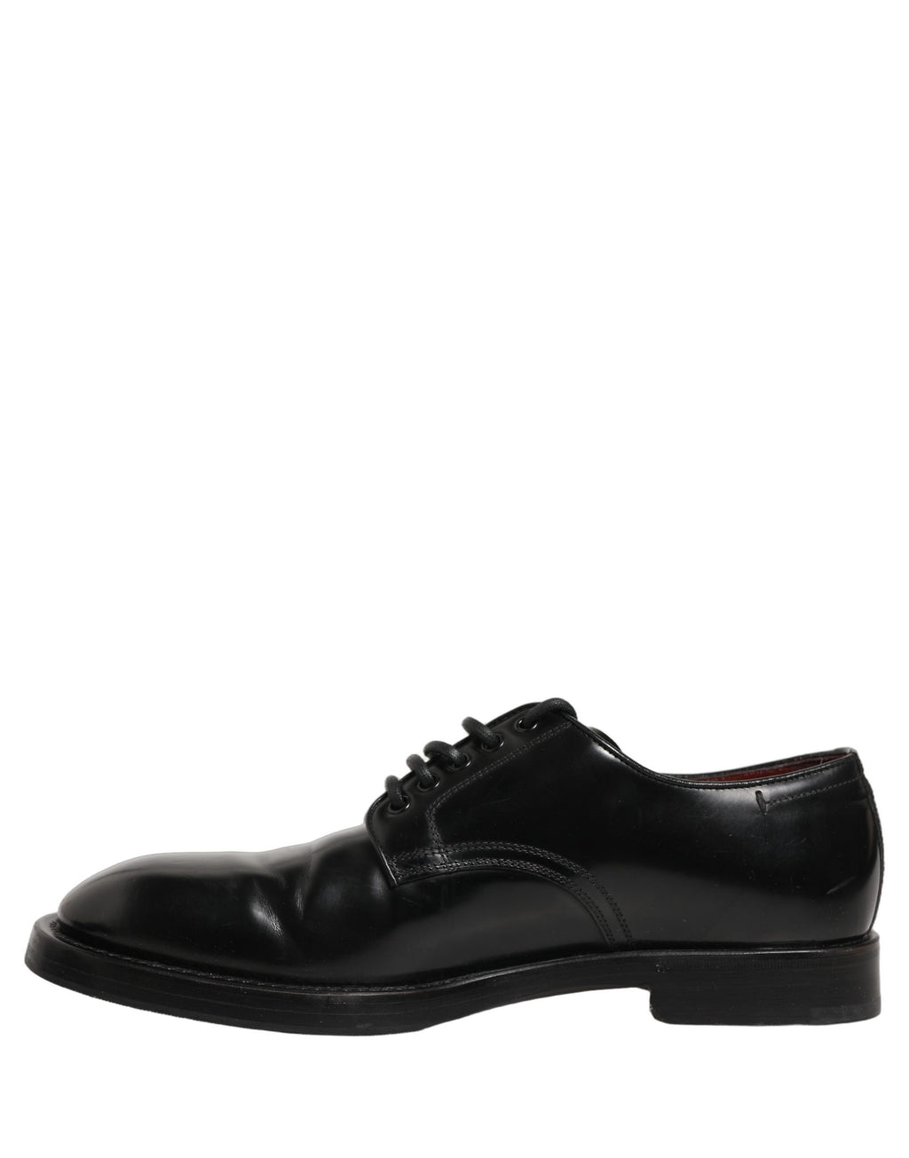 Dolce & Gabbana Black Leather Lace Up Derby Dress Men Shoes