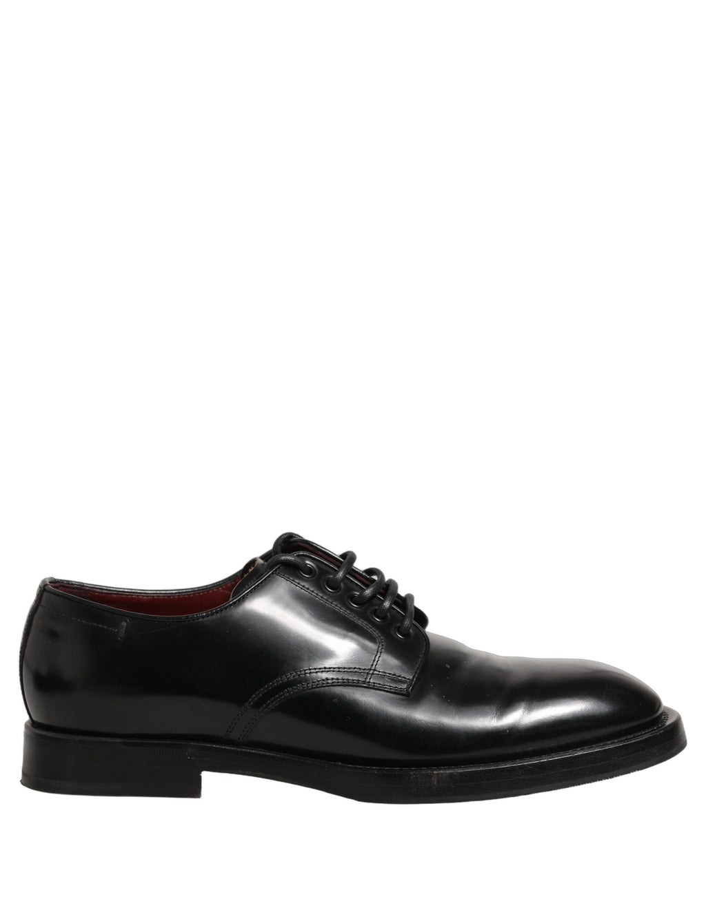 Dolce & Gabbana Black Leather Lace Up Derby Dress Men Shoes